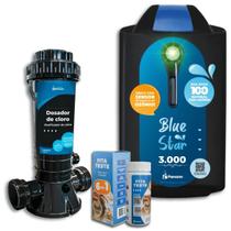 KIT Completo Gerador de Ozônio Panozon Blue Star 3000 Para Piscina de até 100.000 Litros