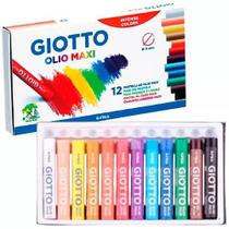 Kit Completo Giz Pastel 12 cores Oleoso Giotto OLIO MAXI