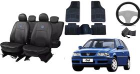 Kit Completo Gol 95-03: Capas, Tapetes e Volante Personalizado Kit Completo Gol 95-03: Capas, Tapetes e Volante Personalizado