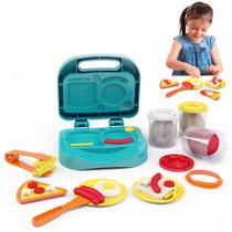 Kit Completo Grill Massinha Dismat 7 Peças Brinquedo Educativo para Crianças de 3+ Anos Desenvolva a Criatividade e Coordenação Motora MK377