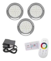 Kit Completo Iluminação Piscina 30m² - 3 Leds 5w + 1 Módulo