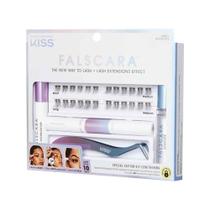 Kit completo iniciante cílios postiços falscara kiss new york kfck01tgb