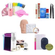 Kit Completo Iniciante Produtos Profissionais Extensão Cílios Kit Completo Iniciante Produtos Profissionais Extensão Cílios