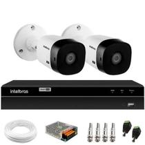 Kit completo Intelbras com 02 cameras 1120 B + Dvr mhdx 1004