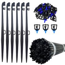 Kit Completo Irrigação Micro Aspersor Bailarina c/ Estaca Universal 20und p/ Estufa, Pomar, Jardim