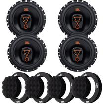 Kit Completo JBL 6TRMS80 320W 4 Falantes 6 polegadas 4 Anéis Acústicos para Som Automotivo