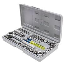 Kit Completo Jogo Chave Catraca Reversível Conjunto De Ferramentas Com 40 Soquetes De 1-4 E 3-8 Kit Completo Jogo Chave Catraca Reversível Conjunto De Ferramentas Com 40 Soquetes De 1-4 E 3-8