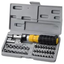 Kit Completo Jogo Soquetes canhão e Bits 41 Peças