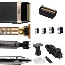 Kit Completo KEMEI: Máquina Dragão, Barbeador e aparador de pêlos- Entrega Rápida Kit Completo KEMEI: Máquina Dragão, Barbeador e aparador de pêlos- Entrega Rápida