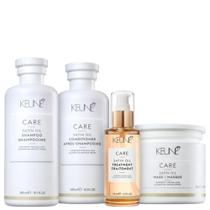 Kit Completo Keune Satin Oil (Shampoo + Condicionador + Máscara + Óleo)