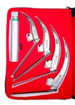 Kit Completo Laringoscopi0 Flexível 4 Lâminas Mccoy Social Instrumentos