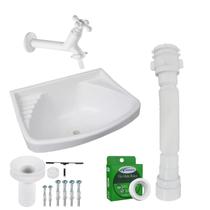 Kit completo Lavatório de 4,8 Litros Branco Quadrado Kit completo Lavatório de 4,8 Litros Branco Quadrado