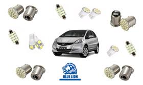 Kit Completo Led Farolete Placa Teto Ré Honda Fit 2004.