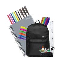 KIT Completo LEOLEO com Mochila Estojo Caderno caneta corretivo marca texto lapis borracha