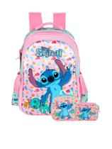 Kit Completo Lilo Stitch Mochila Costas Lancheira Estojo 551