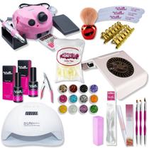 Kit Completo Lixadeira Cabine Coletor Acessórios Alongamento Profissional Manicure Nail Designer Nail Art Instrumentos Utensílios Unha Gel Fibra