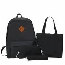 Kit Completo Mochila Bolsa Tiracolo Estojo Grande Estojo PortaLápis