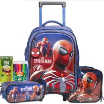 Kit Completo Mochila Escolar Homem Aranha Licenciado Xeryus