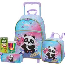 Kit Completo Mochila Escolar Infantil Rodinhas Fofa Meninas Kit Completo Mochila Escolar Infantil Rodinhas Fofa Meninas