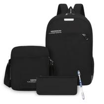 Kit Completo Mochila Executiva Masculina Com Design Refletor Kit Completo Mochila Executiva Masculina Com Design Refletor
