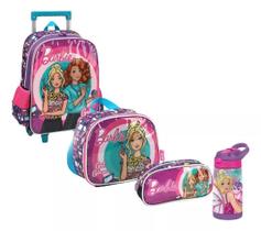 Kit Completo Mochila Infantil Barbie Best Amigas Rodinhas G Kit Completo Mochila Infantil Barbie Best Amigas Rodinhas G