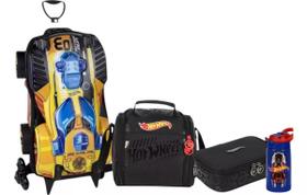 Kit Completo Mochila Malinha Hot Wheels Tam G 3d Alto Relevo Kit Completo Mochila Malinha Hot Wheels Tam G 3d Alto Relevo