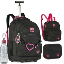 Kit Completo Mochila Rodinha RB Grande Rebecca Bonbon Escola
