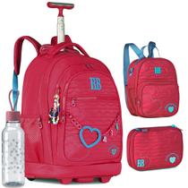 Kit Completo Mochila Rodinha RB Grande Rebecca Bonbon Escola