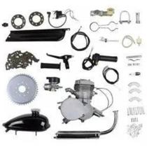 Kit Completo Motor Para Bicicleta Motorizada 80cc Prata/Preto