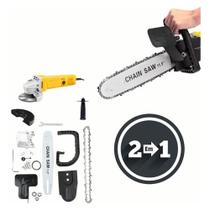 Kit Completo Motosserra Adaptador + Lixadeira Esmerilhadeira