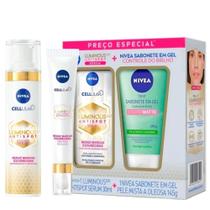 Kit Completo Nivea Luminous - Sérum Noite + Fluído Dia + Olhos + Sabonete em Gel (4 Produtos)