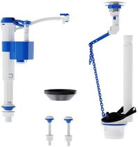 Kit completo p/ cx acop acionador superior cromado - blukit