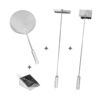 Kit Completo Pá Pizza Inox 30cm Churrasqueira e Forno Iglu