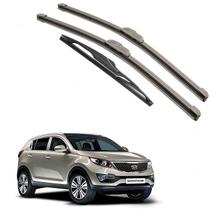 Kit Completo Palhetas Dianteira e Traseira para Kia Sportage Ano 2009 2010 2011 2012 2013 2014 2015 2016