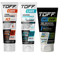 Kit Completo Para Academia Alívio Muscular Toff N3 Aquecimento + Resfriamento Nanogel + DryGrip Firmeza Na Pegada 100g