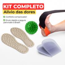 Kit Completo Para Alívio das Dores nos Pés Tratamento Fascite Plantar e Esporão Calcâneo Ortopédico
