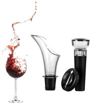 Kit Completo para Amantes de Vinho 3 Itens Indispensáveis Bico Dosador Rolha de Vácuo e Cortador de Lacre