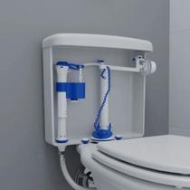 Kit Completo Para Caixa Acoplada Com Acionador Lateral Branco Blukit