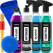 Kit Completo Para Carro Vitrificado Shampoo Selante Limpador