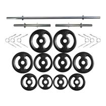 Kit Completo Para Fitness Anilhas e Barras