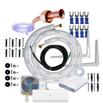 Kit Completo Para Instalação Ar Condicionado Elgin Eco Inverter II 9000 a 18000 Btus 1/4 3/8 2,5 Metros Com Suporte 450