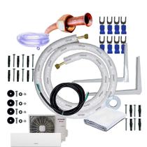 Kit Completo Para Instalação Ar Condicionado Hitachi AirHome 600 9000 a 12000 Btus 5 Metros Com Suporte 450mm - Climax