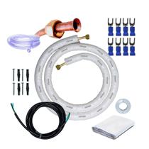 Kit completo para instalação ar condicionado inverter split 12000 e 18000 btus normal 18000 btus cobre 3 metros 1/4 1/2