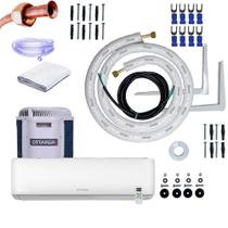 Kit Completo Para Instalação Ar Condicionado Split 12000 BTUs Agratto Só Frio ACST12F 1.4 x 3.8 3 Metros Com Suporte