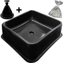 Kit Completo para Moldagem de Cubas: Forma, Suporte e Aditivos para 3 Unidades Kit Completo para Moldagem de Cubas: Forma, Suporte e Aditivos para 3 Unidades