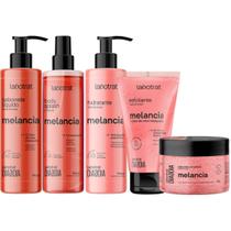 Kit Completo para o Banho Labotrat Dia a Dia Melancia Hidratante Body Splash Esfoliante Sabonete e Sais de Banho Kit Completo para o Banho Labotrat Dia a Dia Melancia Hidratante Body Splash Esfoliante Sabonete e Sais de Banho