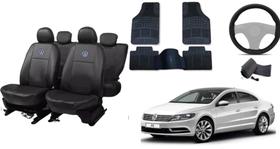 Kit Completo para Passat 12-20: Capa de Couro + Tapete + Capa de Volante