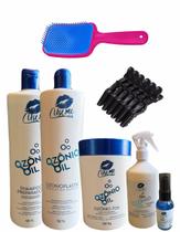 Kit completo para redução de frizz hidratação e nutrição ozonio oil use me Kit completo para redução de frizz hidratação e nutrição ozonio oil use me