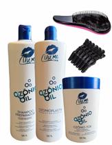 Kit completo para redução de frizz hidratação e nutrição ozonio oil use me