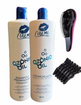 Kit completo para redução de frizz hidratação e nutrição ozonio oil use me